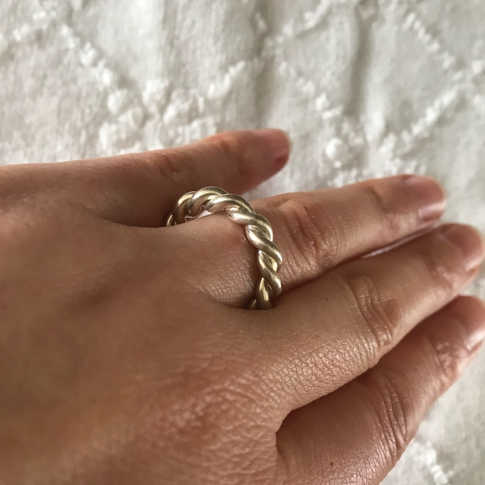 Vintage Tiffany Thick Twisted Rope Ring Size 7